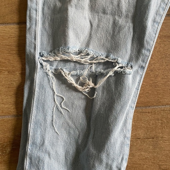 Polo Ralph Lauren Light Blue high rise straight leg distressed Jeans 28 - Picture 4 of 13